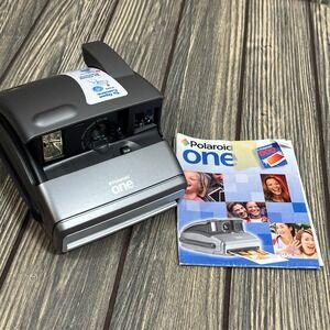 Polaroid One 600 Instant Film Camera Gray Vintage Retro Travel Social Party Date
